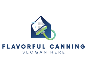 Home Clean Paint Brush logo design