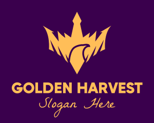 Golden Bird Crown logo design