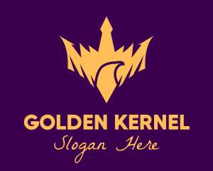 Golden Bird Crown logo design