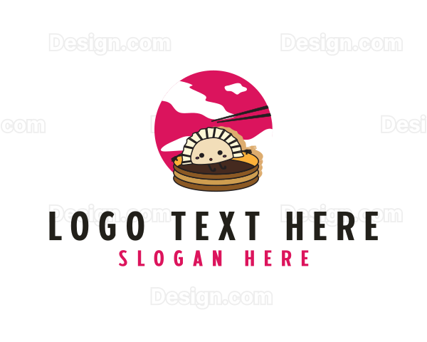 Cute Dumpling Cartoon Logo