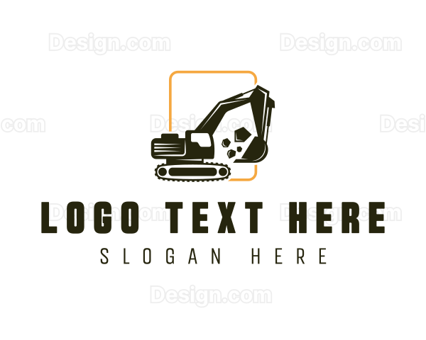 Heavy Equipment Mining Excavator Logo