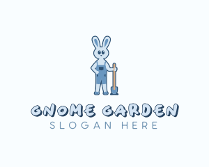 Rabbit Gardening Shovel logo design