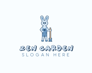 Rabbit Gardening Shovel logo design