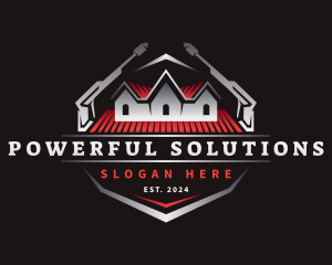 Power washer Sanitation Maintenance logo design