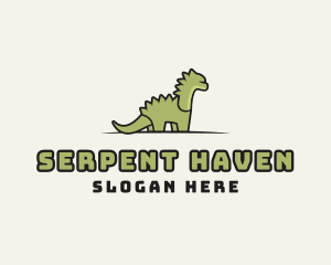 Cartoon Dinosaur Reptile logo