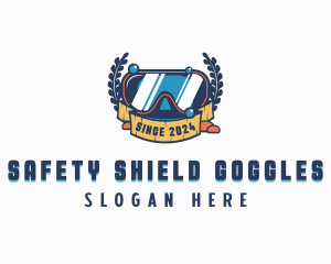 Snorkeling Goggles Watersports logo design