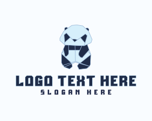 Geometric Panda Origami  logo