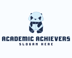 Geometric Panda Origami  logo