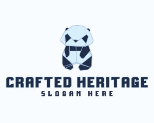 Geometric Panda Origami  logo