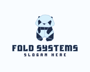 Geometric Panda Origami  logo