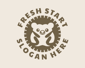 Brown Wild Hedgehog  logo design