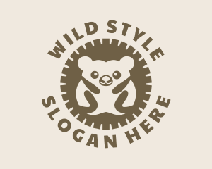 Brown Wild Hedgehog  logo design