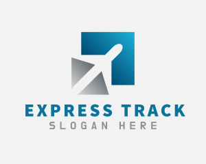 Airplane Shipment Delivery logo design