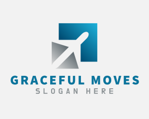 Airplane Shipment Delivery logo design