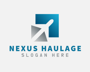 Airplane Shipment Delivery logo design