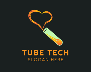 Tube Liquid Heart logo design