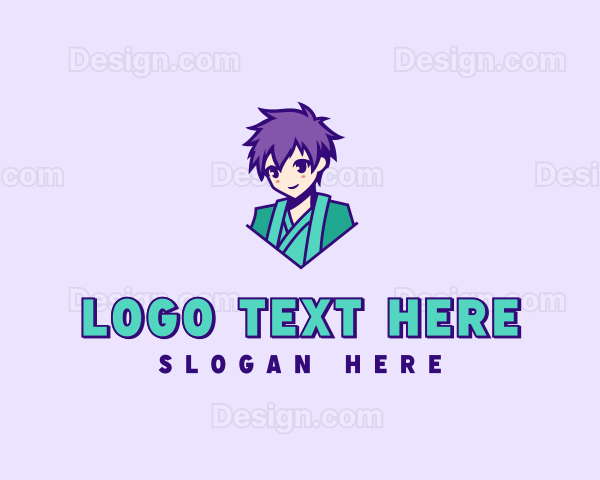 Kawaii Anime Boy Logo