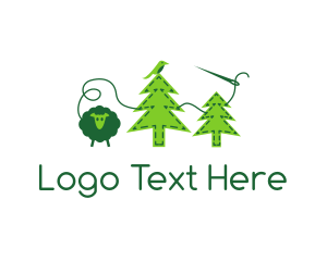Sheep Bird Pine Trees Felt logo