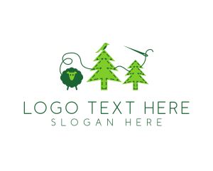 Sheep Bird Pine Trees Felt logo