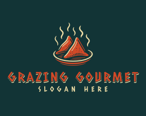 Samosa Indian Gourmet logo design