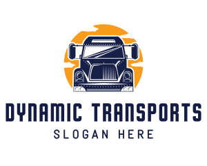 Truck Trail Delivery logo design