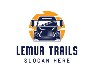 Truck Trail Delivery logo design