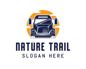 Truck Trail Delivery logo design