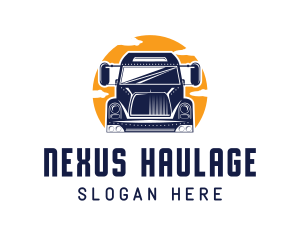 Truck Trail Delivery logo design