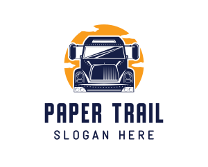 Truck Trail Delivery logo design