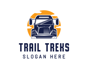 Truck Trail Delivery logo design