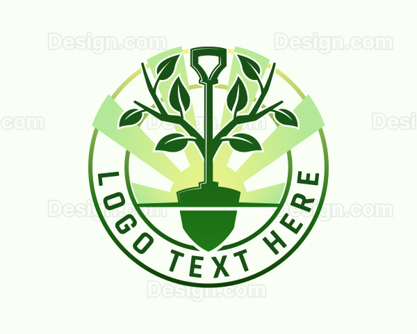 Tree Shovel Plant Logo