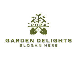 Landscaping Garden Shovel logo design