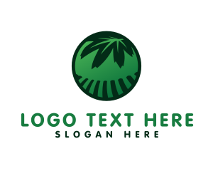 Cannabis Field Leaf logo