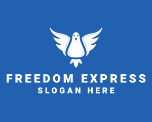 Freedom Dove Pigeon logo design