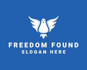 Freedom Dove Pigeon logo design