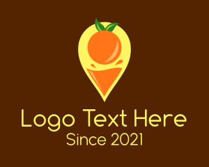 Orange Juice Location Pin logo