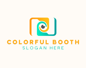 Retro Camera Photo Booth logo design