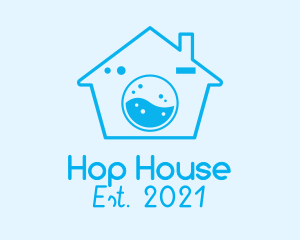 Blue Laundry House logo design