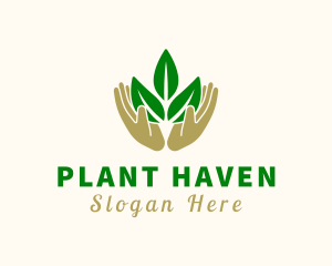 Caring Hands Plant logo design