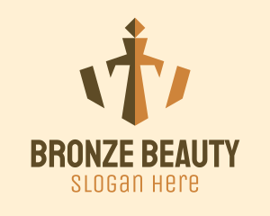 Bronze Crown Sword logo design