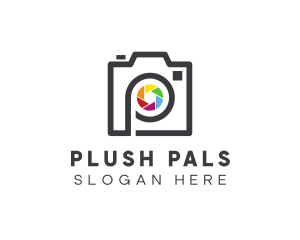 Minimalist Camera P logo design