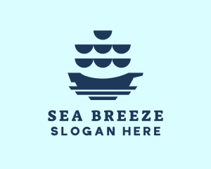 Sail Galleon Ship logo