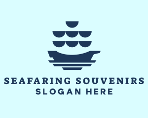 Sail Galleon Ship logo