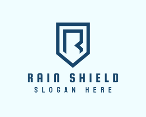 Blue Shield Letter R logo design