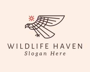 Wildlife Flying Eagle  logo design