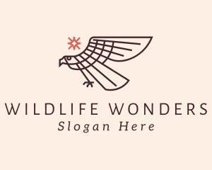 Wildlife Flying Eagle  logo design