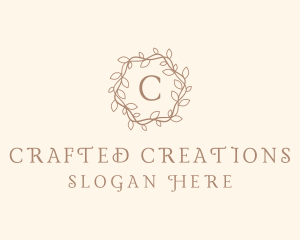 Ornamental Leaves Wreath logo design