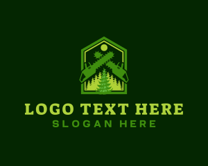 Forest - Woodwork Chainsaw Forest logo design