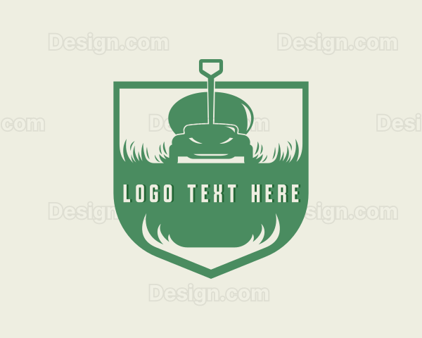 Grass Lawn Mower Maintenance Logo