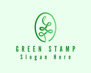 Green Oval Plant logo design